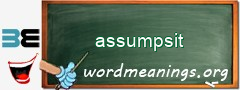 WordMeaning blackboard for assumpsit